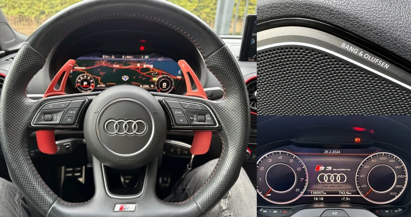 Audi S3 cena 129900 przebieg: 135000, rok produkcji 2018 z Gdynia małe 67